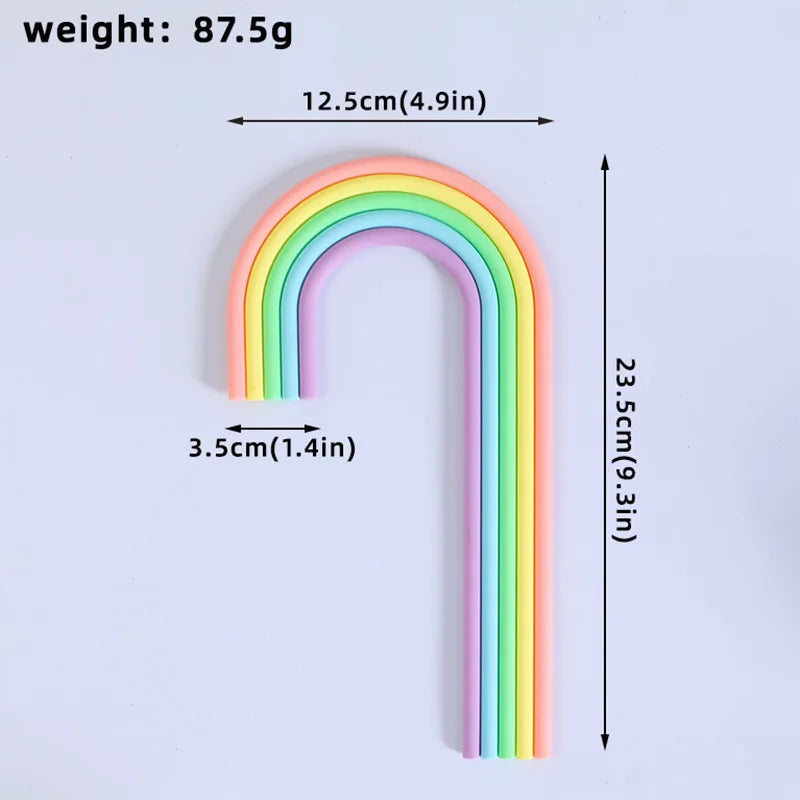 Rainbow Cake Toppers Cake Decorations for Wedding Baby Shower Girls Boys Rainbow Theme Birthday Party Supplies Good Vibrations