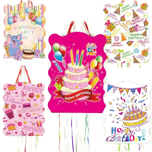 1pcs Birthday Theme Pinatas Kids Girl Boys Favors Pinata Smashing Candy Props Happy Birthday Party Game Decoration DIY Pinata Good Vibrations