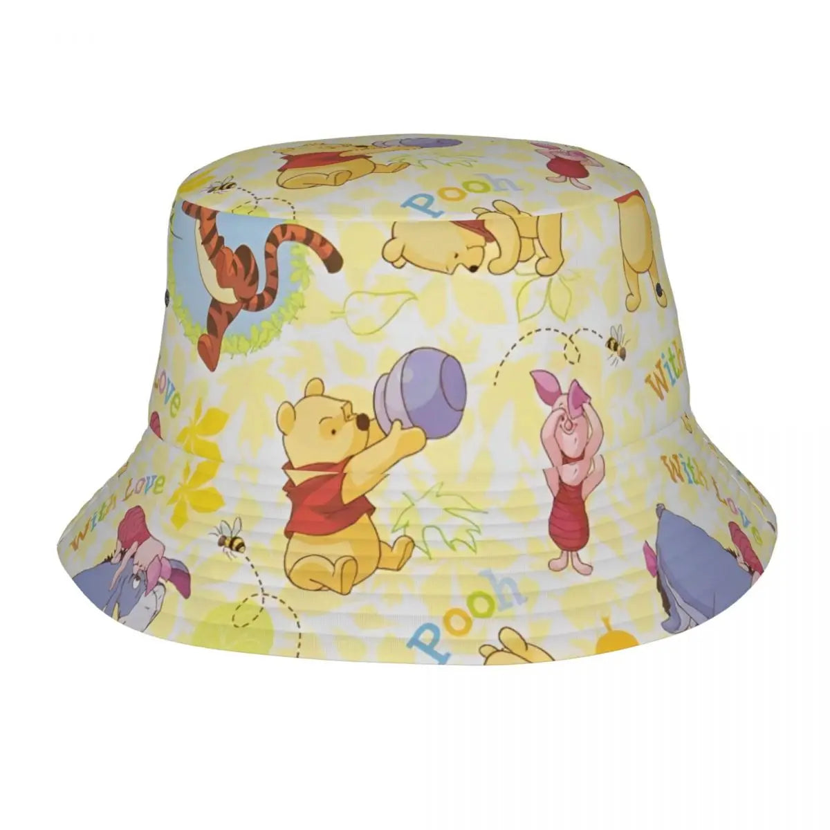 Vocation Getaway Headwear Winnie The Pooh Merch Bucket Hat Unique Women Men Sun Bob Hats Good Vibrations