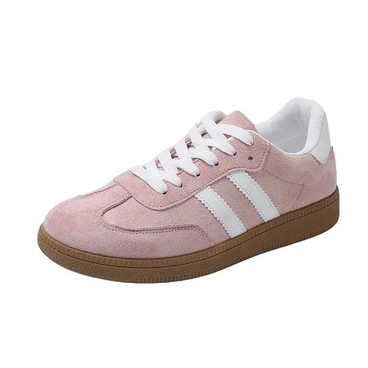 Women Tennis Sneakers Flats Ladies Fashion Lace-up Vulcanized Shoes Autumn Outdoor Trainers Student Board Shoes Footwear Good Vibrations