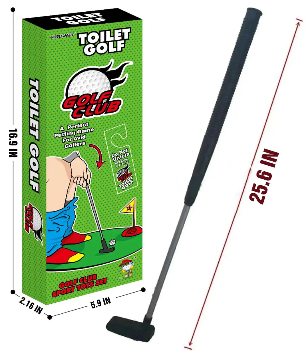 Toilet Golf Game Set - Mini Indoor Putting Toy for Family Party Fun, Kids Funny Games, Birthday Gifts, Golf Sports Entertainment Good Vibrations