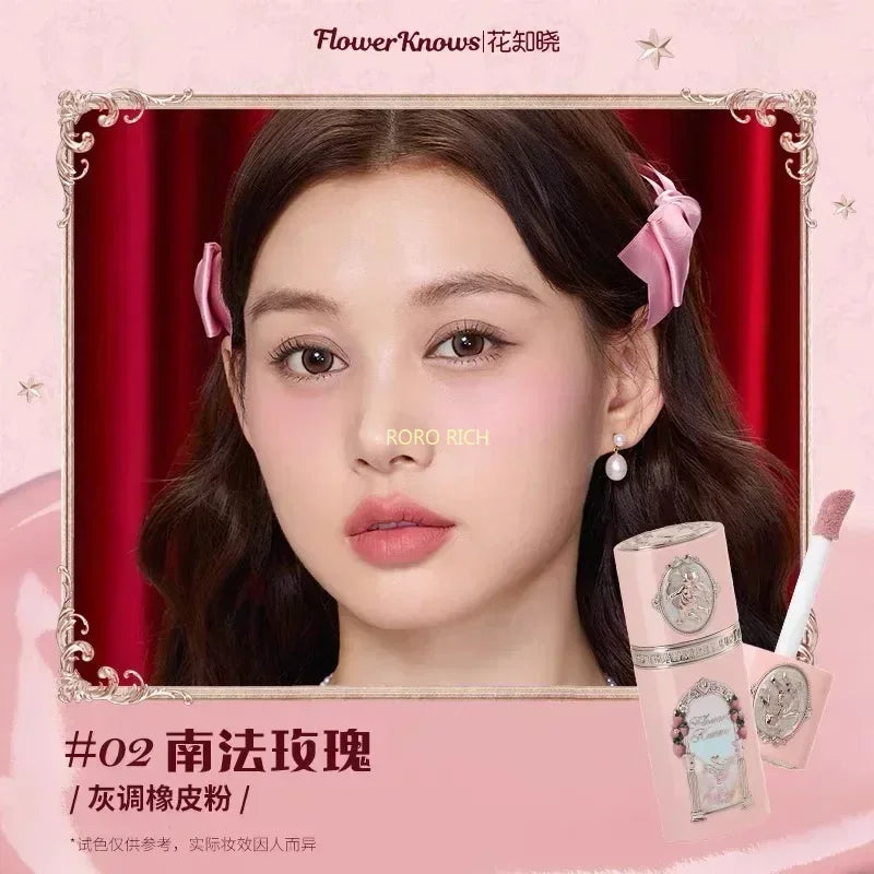 Flower Knows Strawberry Cupid Liquid Blush Long-lasting Moisturizing Easy Makeup Blush Creamy Liquid Blusher Good Vibrations