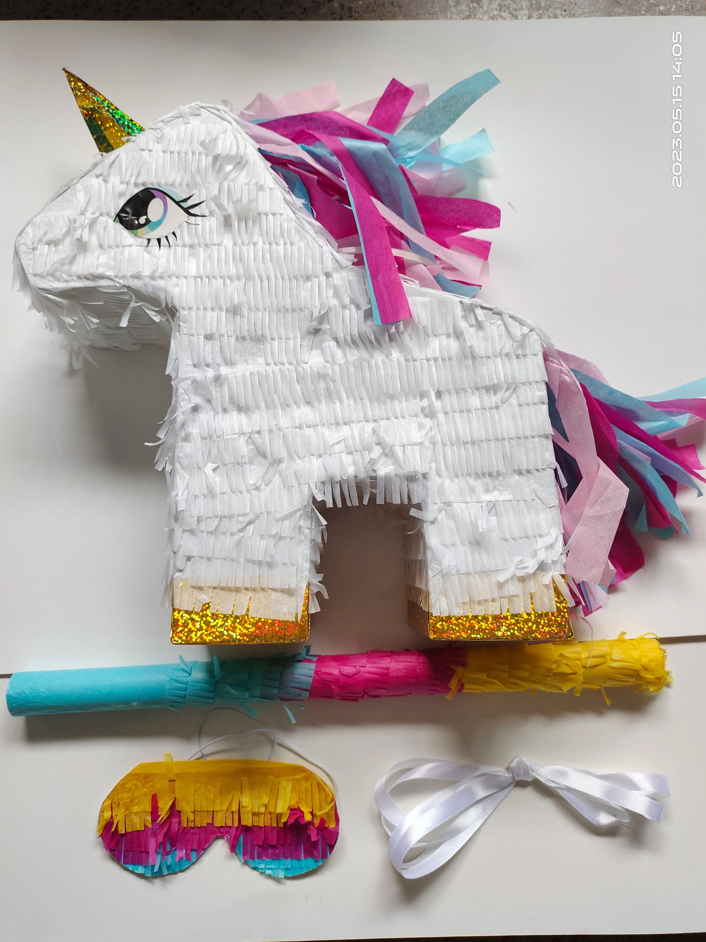 1 SET/Box Size Unicorn with a Blindfold and BatBirthday Party piñatas Candy Gift Unicorn Pinata Bundle Handmade Pretty Good Vibrations