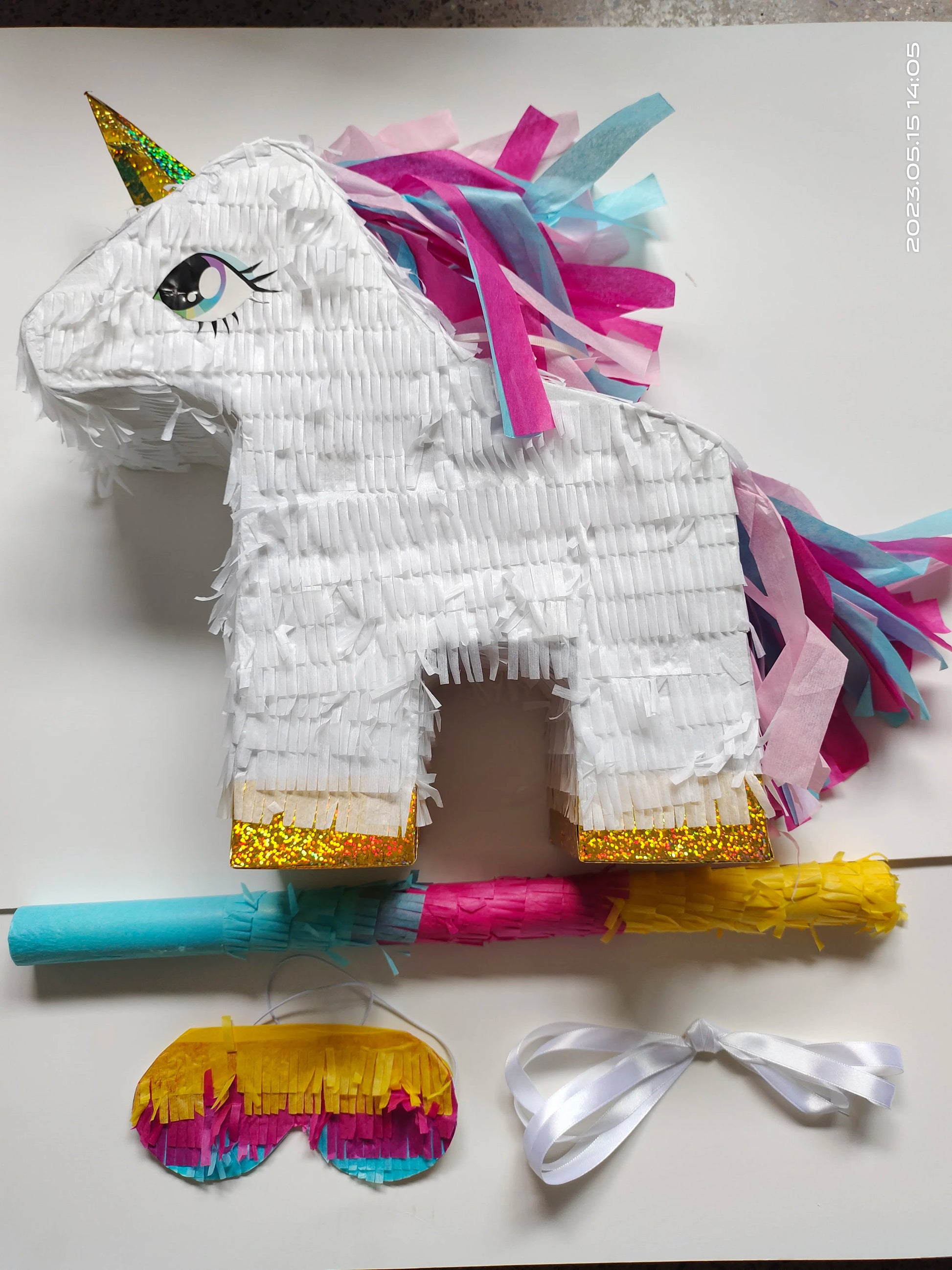 1 SET/Box Size Unicorn with a Blindfold and BatBirthday Party piñatas Candy Gift Unicorn Pinata Bundle  Handmade Pretty Good Vibrations