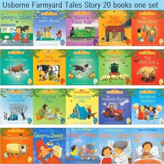 20 Books Storybooks English Kids Usborne Picture Livros Children Baby Famous Farmyard Tales Eary Education Libros Comics Art Good Vibrations
