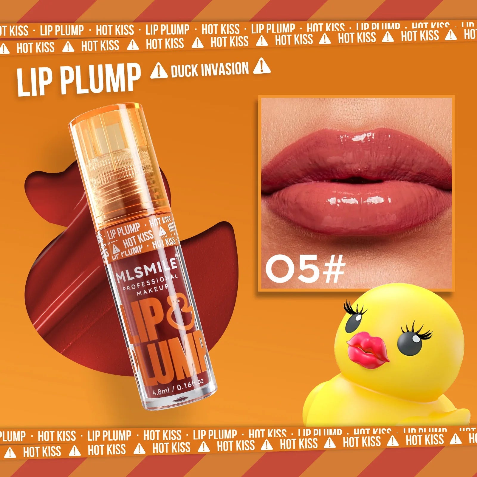 Mirror Like Lip Gloss Plumping Oil Transparent Hydrating Glaze Cute Duck Design Pouty Lips Liquid Stick Shiny Finish Good Vibrations