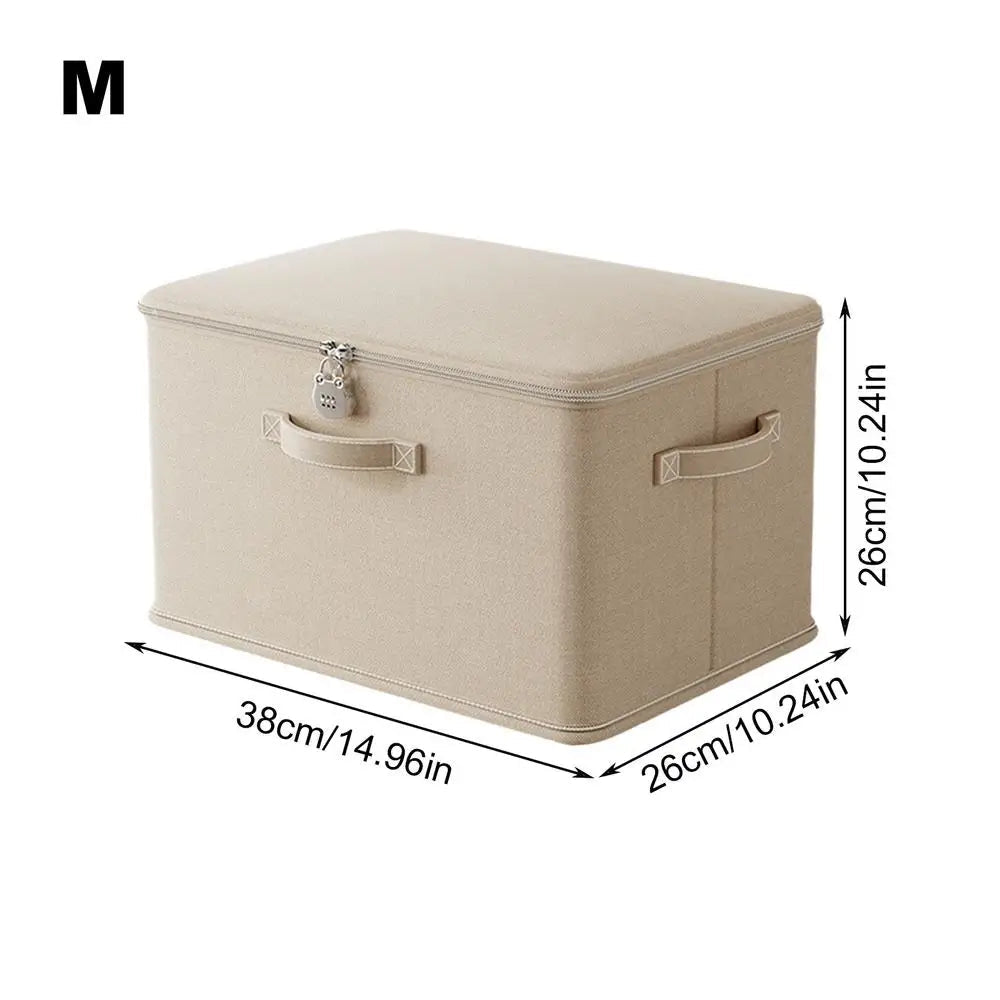 Large Storage Box with Lock Stackable Storage Container Secure with Handle Locking Organizing Bin Washable Shelf Baskets for Good Vibrations