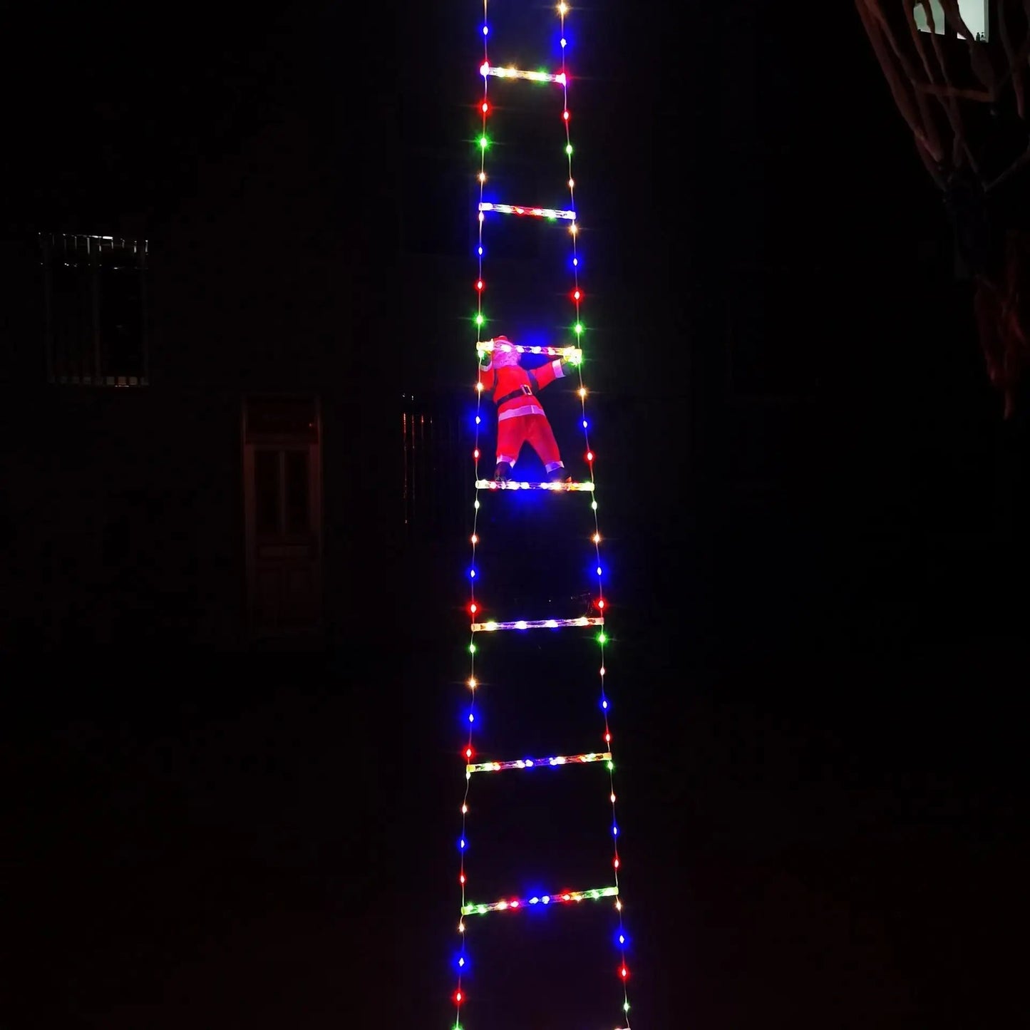 3M Santa Claus Climbing Ladder Outdoor Christmas Decoration Home Garden Cristmas Tree Ornement New Year Gift Xmas Tree Decor Good Vibrations