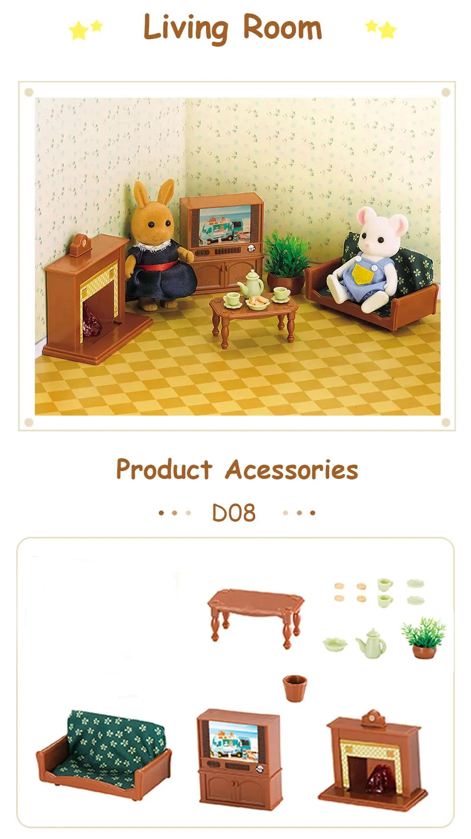 1:12 Miniature Furniture Forest Family Kitchen Toy Dining Table Dollhouse Accessories Bathroom Pretend Play For Girl Gifts Toys Good Vibrations
