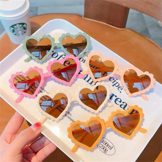 1Pc Cartoon Heart Sunglasses Children Baby Sunglasses Boys Girls UV400 Sun Glasses Shades Kids Gifts Fashion Party Eyeglasses Good Vibrations