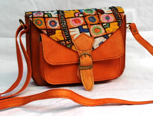 Handmade Kilim Genuine Leather Crossbody Sling Shoulder Bag High Quality Genuine Leather Ethnic Bags Vintage Sling Bag For Women Good Vibrations