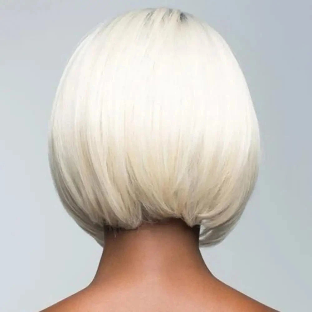 Wig Gradient Heat Resistant Women Fashion Short Hairpiece Straight Bob Synthetic Hairpiece Good Vibrations