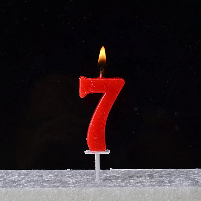 1Pcs Gold Happy Birthday Number Cake Candles 0 1 2 3 4 5 6 7 8 9 Cake Topper Kids Girls Boys Bar Baby Party Supplies Decoration Good Vibrations