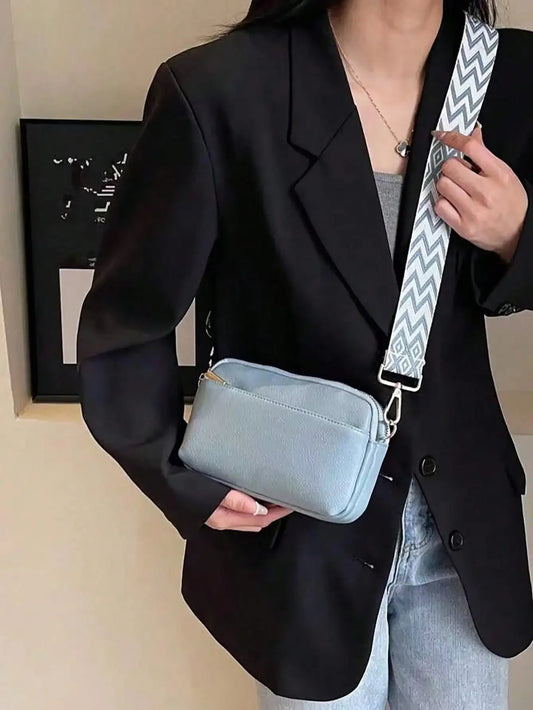 Motorcycle Simple Solid Color Crossbody Bag Shoulder Bag, Women Casual Handbag,Fashionable PU with Phon E Wallet Good Vibrations