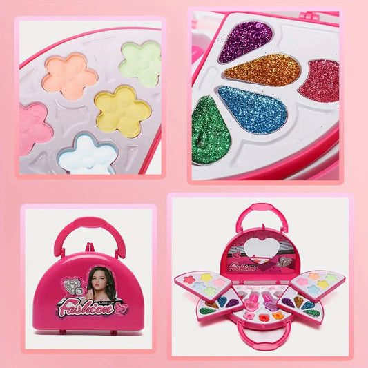 Princess Make Up Bag Play House Toy Girls, Eye Shadow Makeup Cosmetics Box, Birthday Christmas Gift for Kids Party Cosplay Good Vibrations