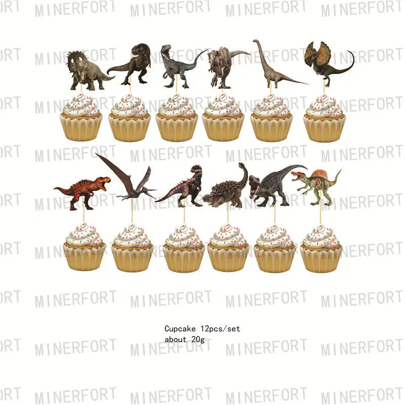 New Jurassic World Theme Party Disposable Tableware Jurassic World Dino Birthday Party Decorations Jungle Party Supplies Toys Good Vibrations