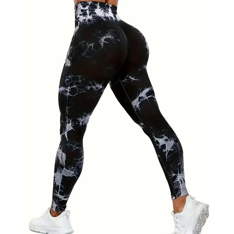 Women Yoga Pants Sport Leggings Seamless High Waist Push Up Woman Tights Fitness Workout Leggins Gym Clothing Good Vibrations