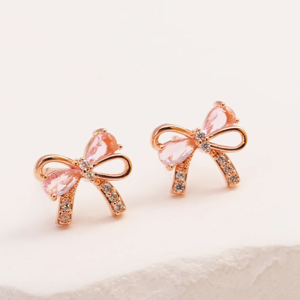 Y2K Exquisite Sweet Pink Zircon Bowknot Love Heart Chain Bracelet For Women Girls Party Birthday Jewelry Gift Good Vibrations Adult Super Store