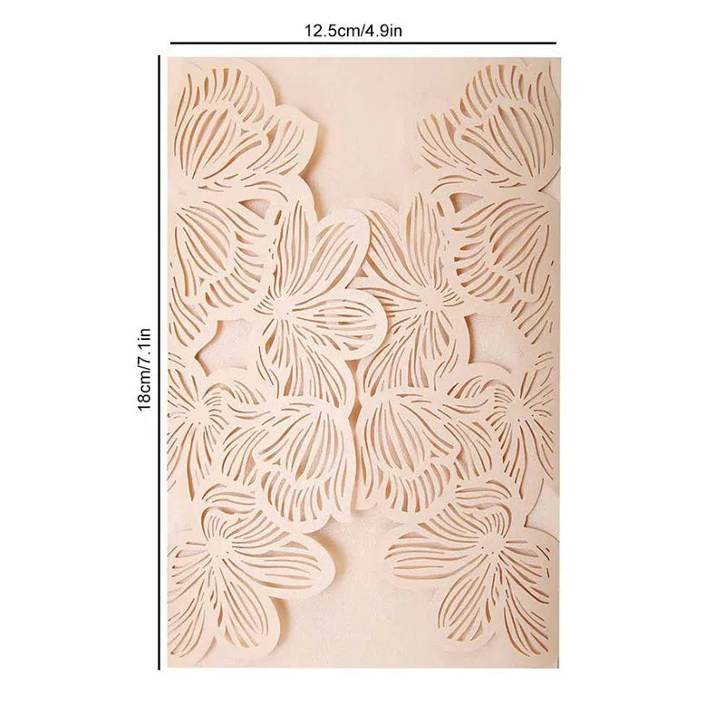 10/20pcs Flowers Wedding Invitations Card White Paper Birthday Gift Greeting Card Cover Wedding Engagement Party Decor Supplies Good Vibrations