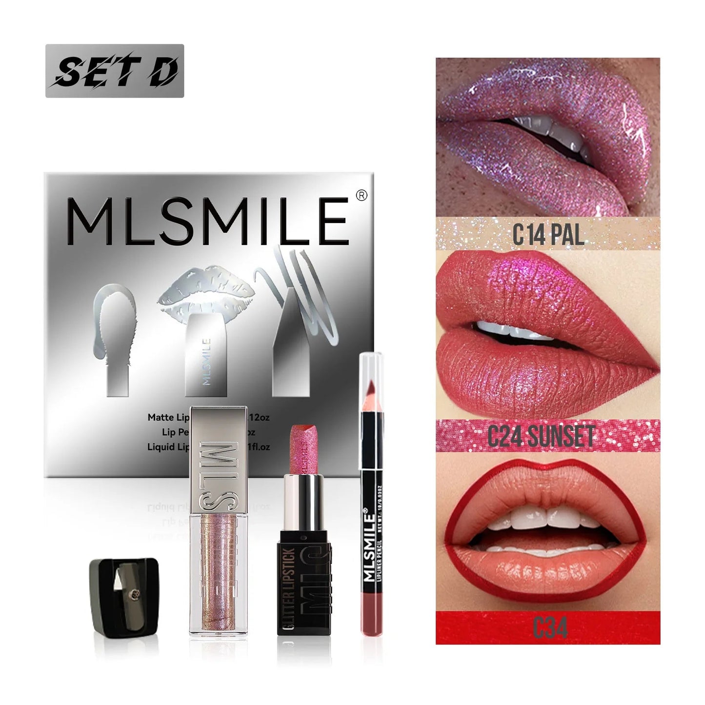 Long Lasting Lipstick Waterproof Moisturizing Ultra Shiny Diamond Pearl Lip Glaze Matte Lip Liner Makeup Kit Makeup Cosmetics Good Vibrations