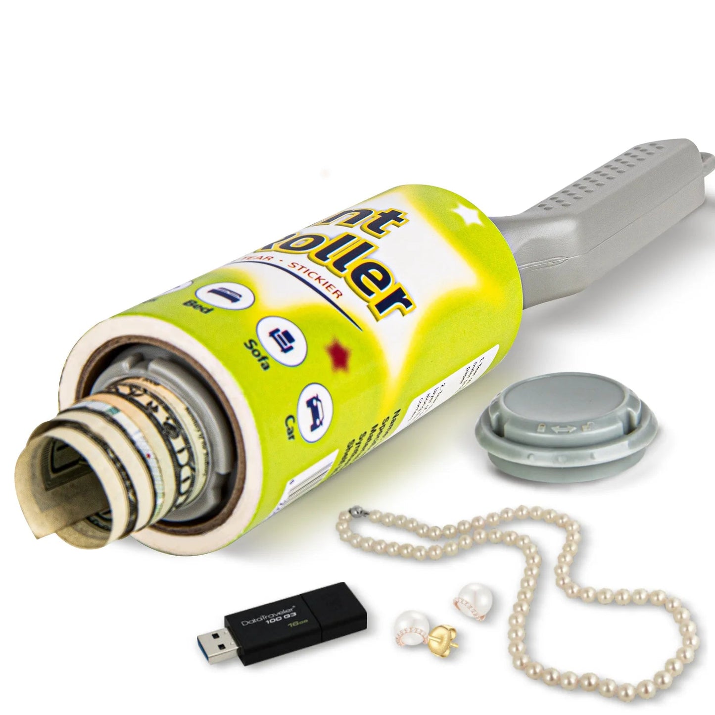 Hidden Safe Box Hair Sticking Roller Lint Roller Empty Stash Box Sight Secret Hide Cash Jewelry Pills For Home Travel Money Safe Good Vibrations