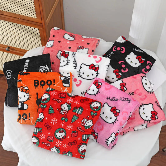 sanrio Cartoon Hello Kitty trousers Christmas Halloween Boys girls Clothes Accessories Children's Autumn winter sleeping pants Good Vibrations