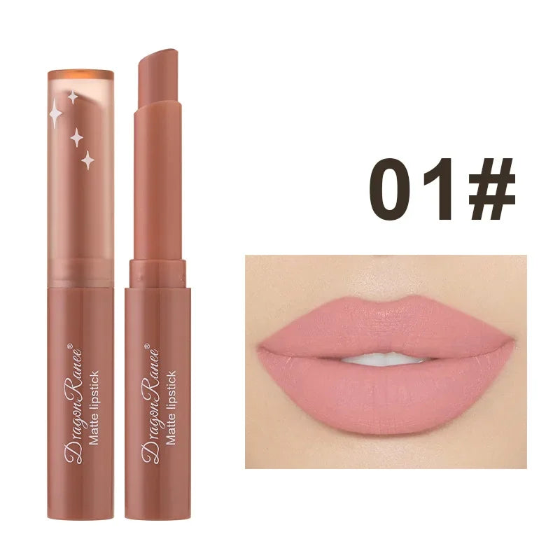 Nude Matte Lipstick Waterproof Lip Sticks Not Fading Sexy Red Velvet Lipsticks for Women Make Up Long Lasting Lip Cosmetics Good Vibrations