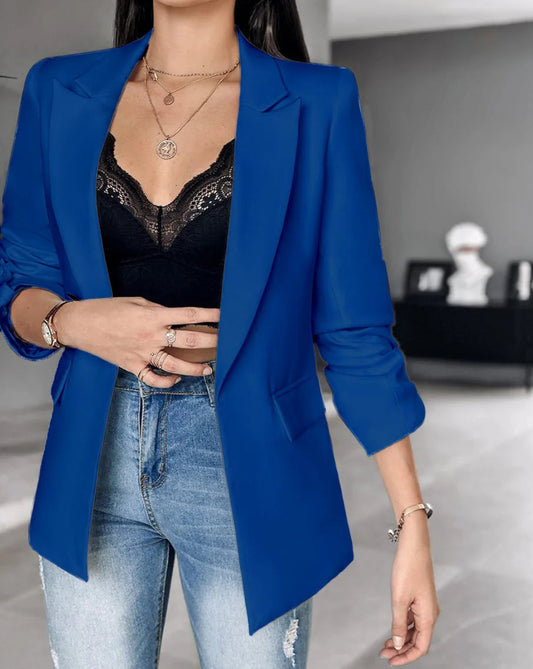 Womens Casual Blazer 2024 Fall Fashion Long Sleeve Open Front Work Office Suit Jackets Good Vibrations