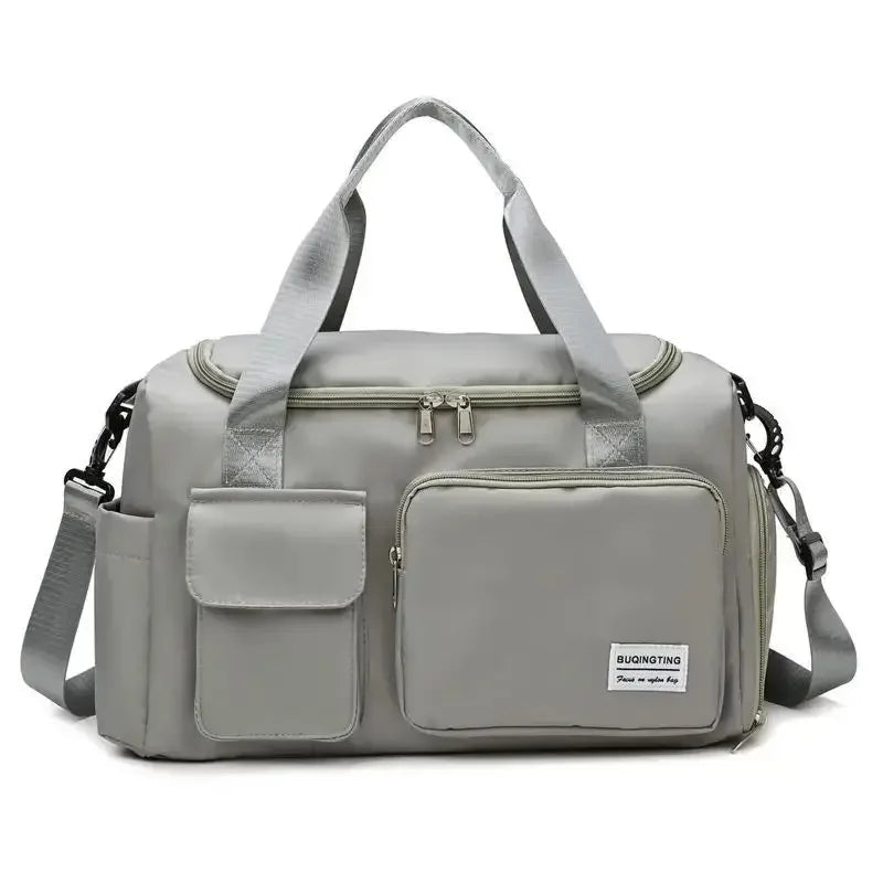 Travel Bag Large Capacity Weekender Carry On Duffle Bags with Shoe Compartment Sports Fitness Bags for Women Shoulder Bag Good Vibrations