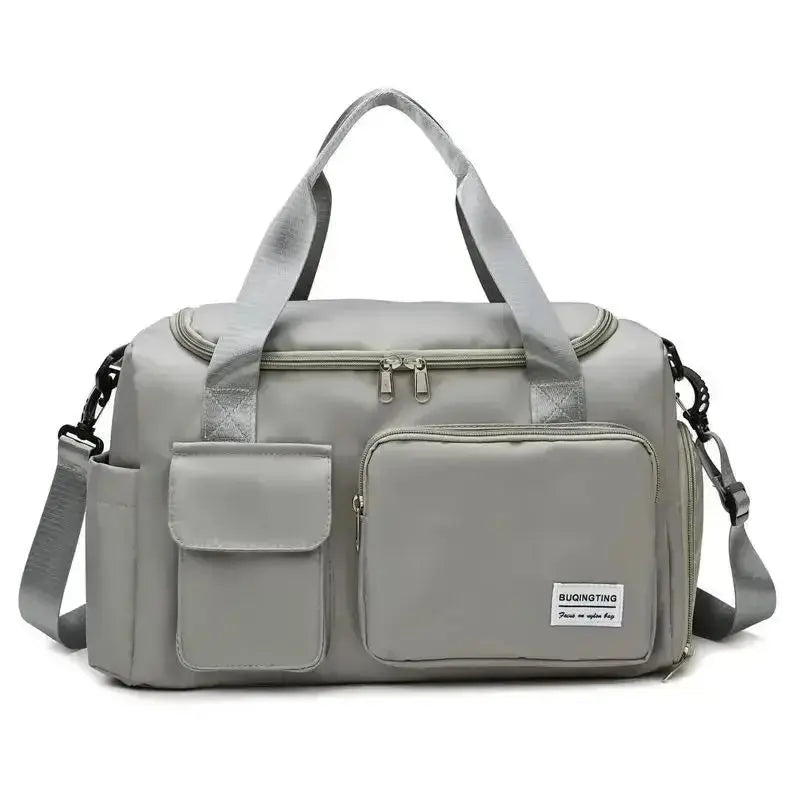 Travel Bag Large Capacity Weekender Carry On Duffle Bags with Shoe Compartment Sports Fitness Bags for Women Shoulder Bag Good Vibrations