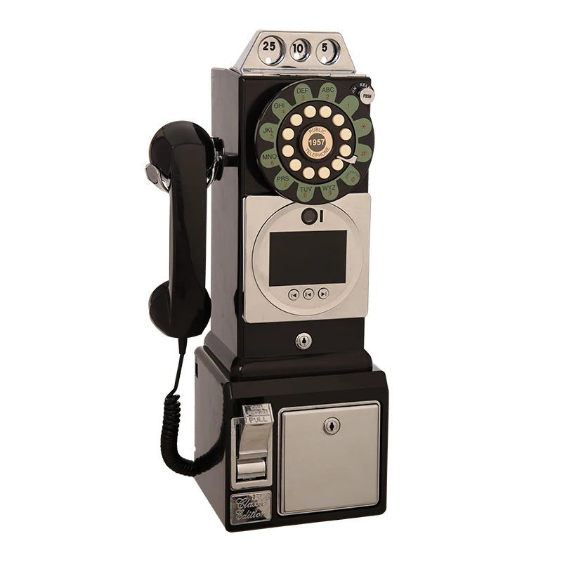 wedding party video guest book phone Retro style retro phone booth message recording 32G MP4 video audio message book phone Good Vibrations