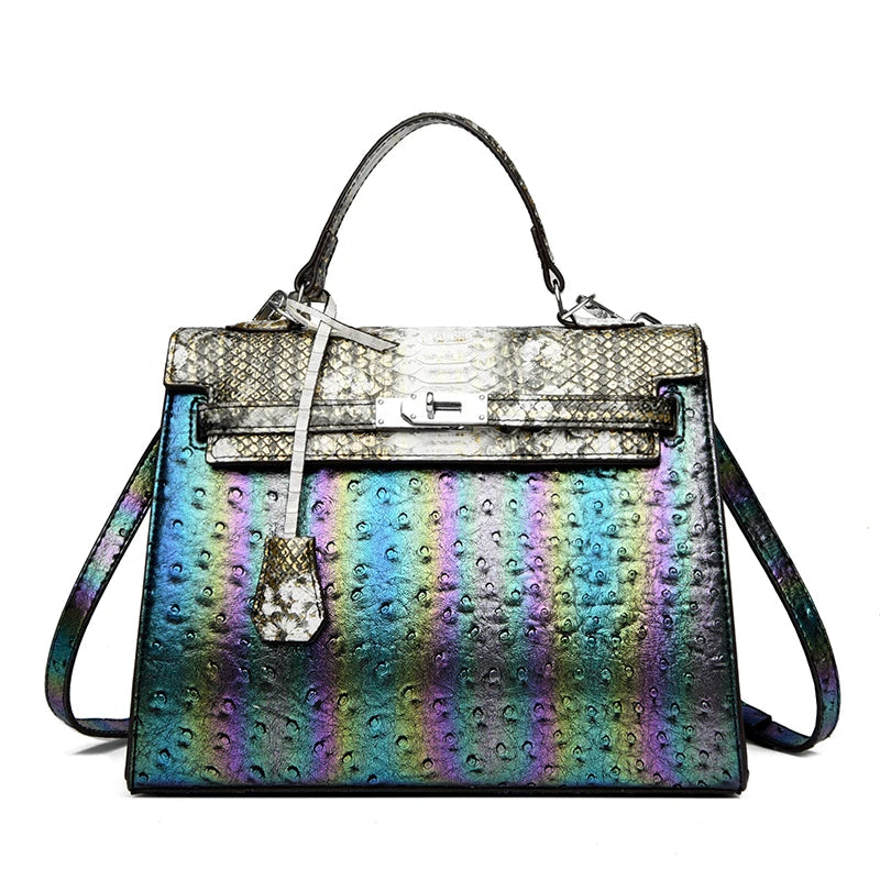 Elegant Retro Satchel Bag - Designer Crossbody Purse With Vintage Textured Finish And Modern Functionality Good Vibrations