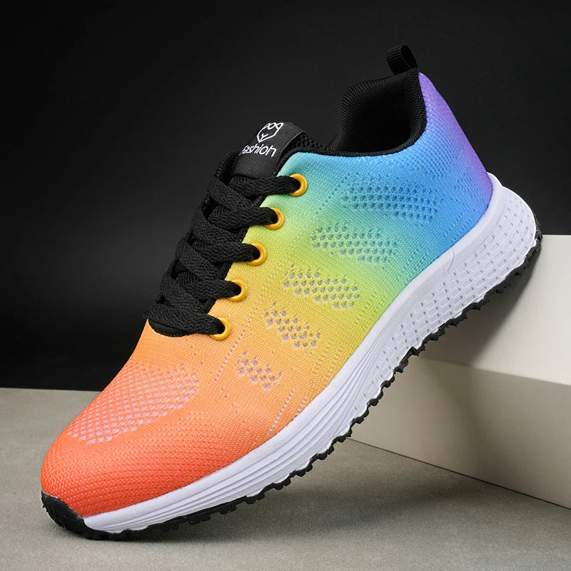Women Sports Shoes for Women 2023 Casual Tennis Shoes Breathable Walking Mesh Platform Running Shoes Sneakers Female Footwear Good Vibrations