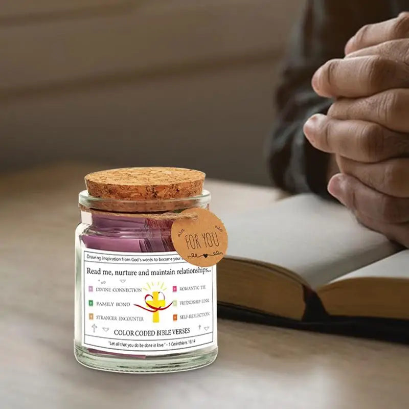 Bible Verses In A Jar Prayer Cards Scripture Jar Color Coded Bible Verses In A Jar Christian Religious Bible Jar Prayer Jar Hope Good Vibrations Adult Super Store