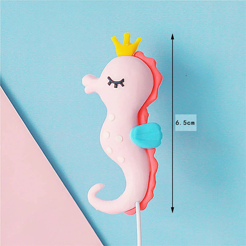 Mermaid Theme Cake Toppers Shell Starfish Fish Tail Children Girl Birthday Wedding Baby Shower Party Cake Decorations Supplies Good Vibrations