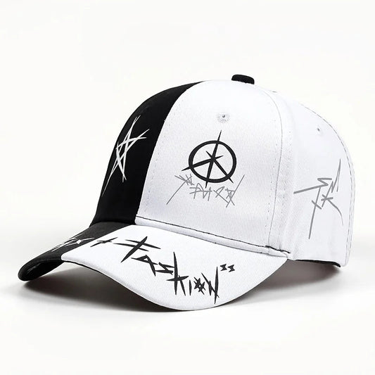 Unisex Letter Pattern Printing Snapback Baseball Caps Spring and Autumn Outdoor Adjustable Casual Hats Sunscreen Hat Good Vibrations