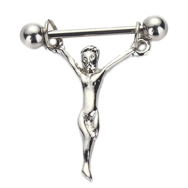 Straight Rod Snake Wing Nipple rings Breast Ring Heart Shaped Adjustable Nipple Piercing Human Jewelry Good Vibrations