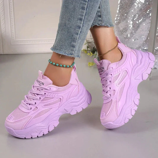 Women Outdoor Tennis Platform Sports Shoes for Women Lightweight Designer Shoes Women Sneakers Spring Fashion Chunky Sneakers Good Vibrations