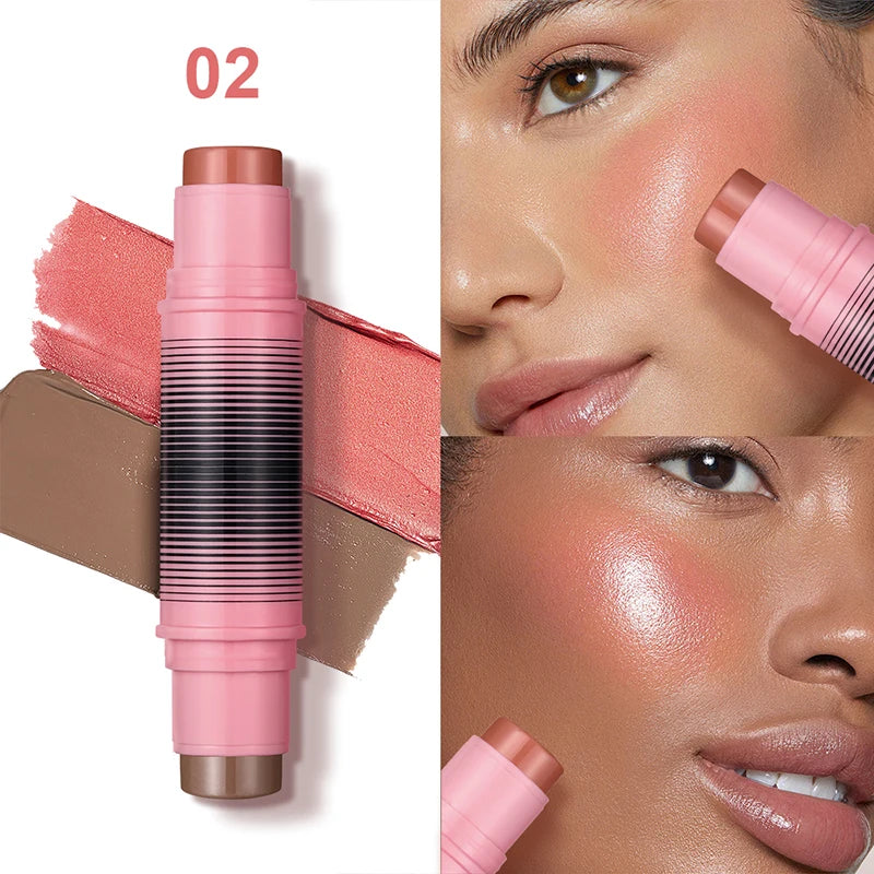 Blush and contour multi-purpose stick. Simplify your daily makeup routine. Each duo of powder blushes will enhance your look Good Vibrations