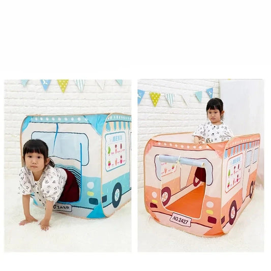 Korean Portable Foldable Play Tent Travel Folding Tent Children Boy Playhouse Kids Gifts Outdoor Toy Tenats Castle 2022New Gifts Good Vibrations