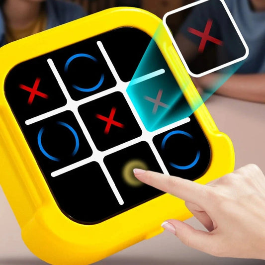 Portable Tic Tac Toe Game Console Toys Handheld Electronic Puzzle Chessboard Memory Training & Montessori Travel Toy Xmas Gifts Good Vibrations