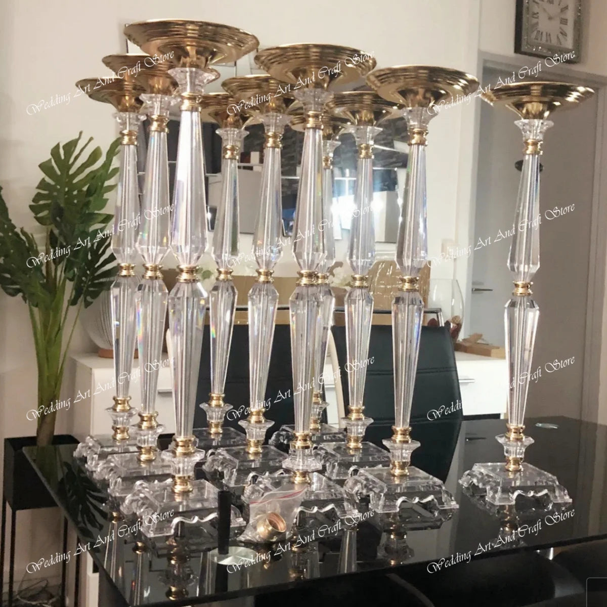10pcs(40cm to 100cm tall)Acrylic Vase Stand Wedding Centerpieces, Tall Wedding Centerpieces Clear Column Flower Stand 412 Good Vibrations
