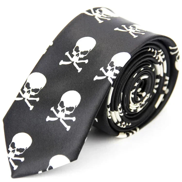 Mens Ties Slim 5cm (2in) Wedding Striped Dots Piano Skulls for Men Women Gravata Corbata Regalos Para Hombres Accessoires Homme Good Vibrations