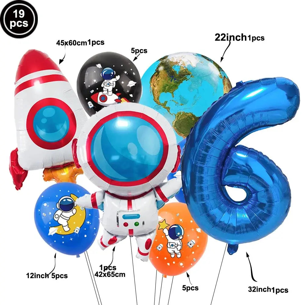 4D Standing Astronaut Spaceman Balloons Rocket Foil Balloons Kids Toys Baby Shower Outer Space Themed Birthday Party Decorations Good Vibrations