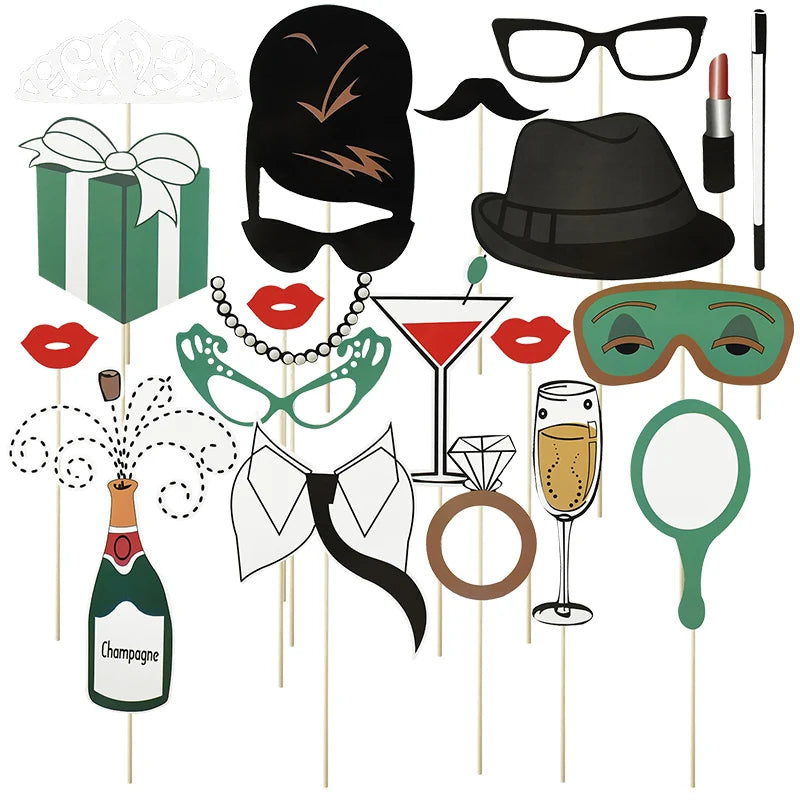 Wedding Decoration Photo Booth Props Bride To Be Hen Party DIY Mustache Lips Bride Photobooth Groom Mr Mrs Bridal Shower Decor Good Vibrations