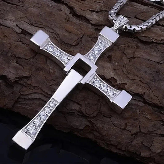 Cross Necklace For Men Fast and Furious 7 hard gas actor Dominic Toretto JN5655 Good Vibrations