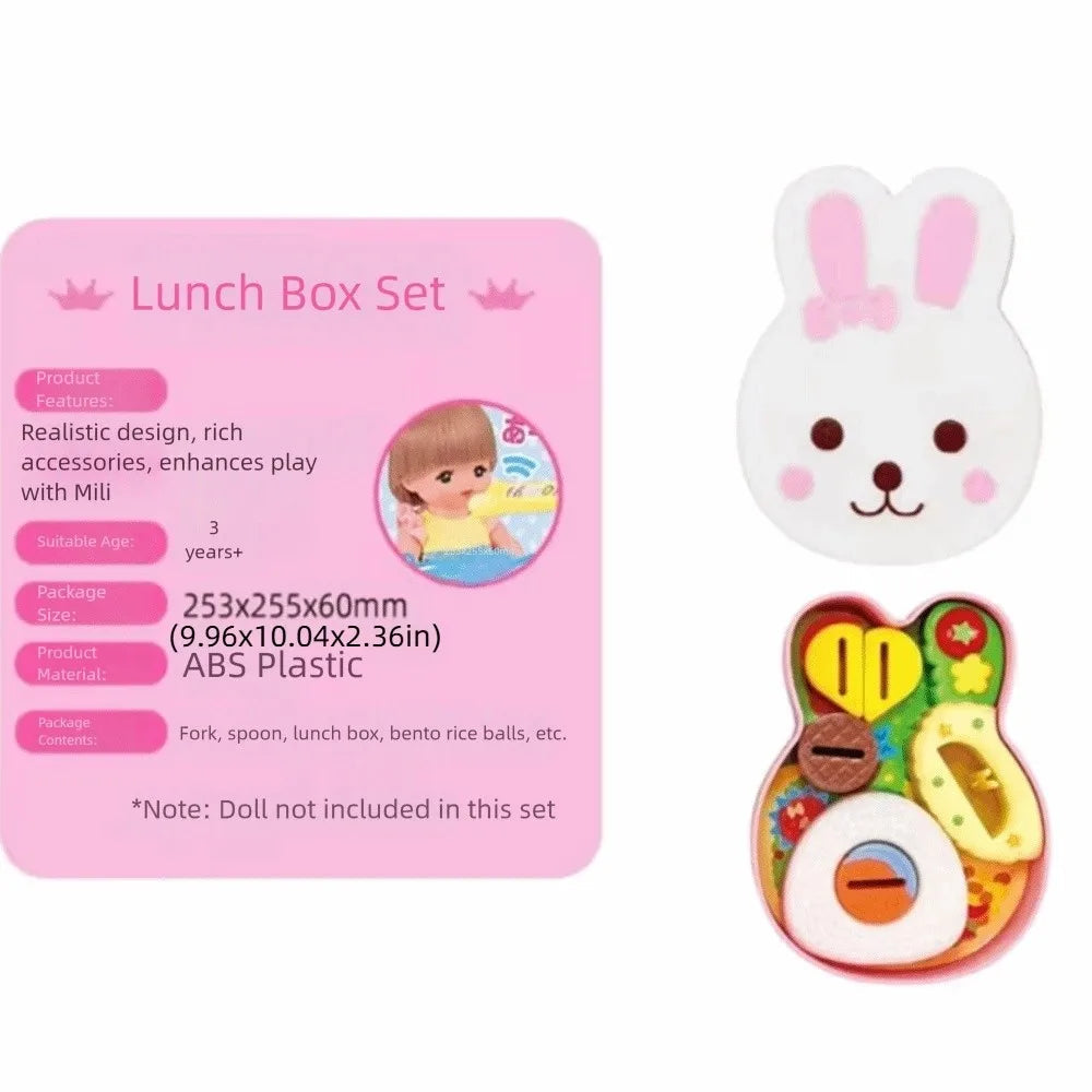 Rabbit Shape Food Feeding Toy Pretend Play Simulation Model Lunch Box Pudding Toy Kawaii Role Play Play House Toys Kids Toy Good Vibrations