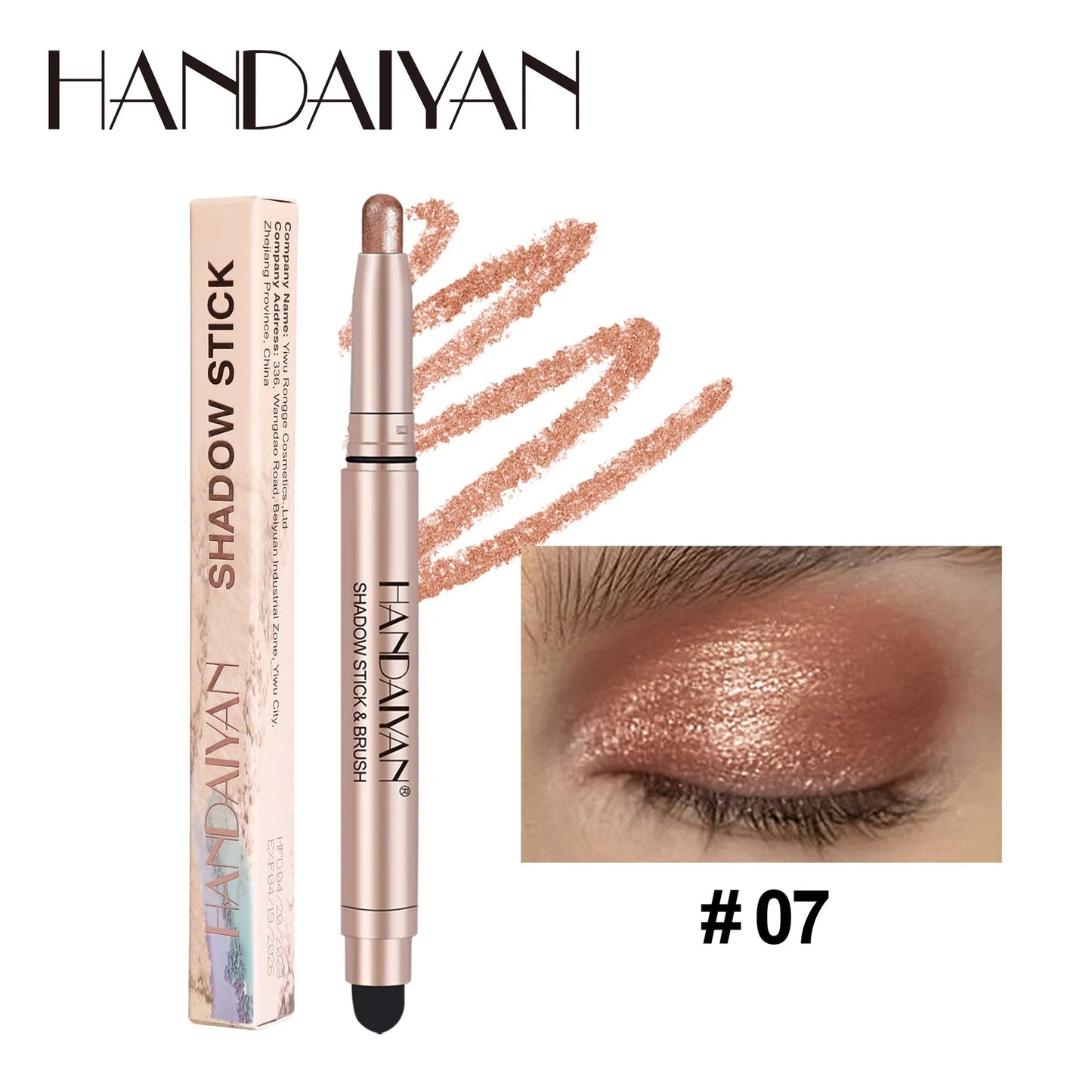 Double-head Eyeshadow Stick Pink Brown Green Black Eyeshadow Pen High Gloss Pearly Metallic Eye Shadow Sticks Waterproof Make Up Good Vibrations