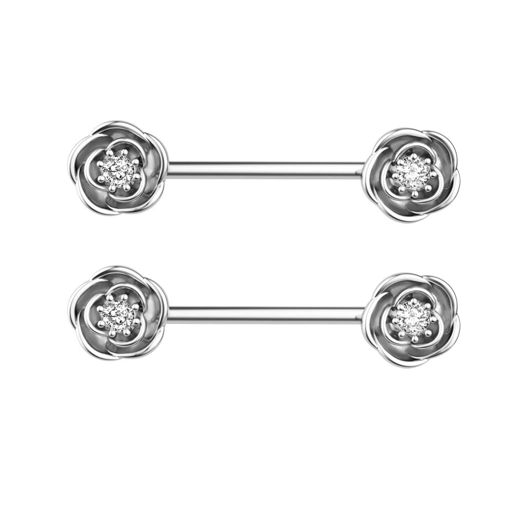 14G Titanium Stainless Butterfly Cat Crystals CZs Shield Barbell Nipple Rings Mixed-Style Heart Flower Dangled Nipple Piercing Good Vibrations Adult Super Store