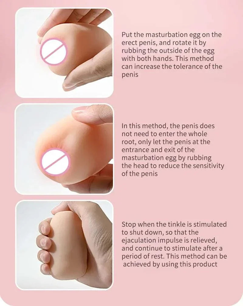 Portable male masturbator mini vagina egg cup instructions.
